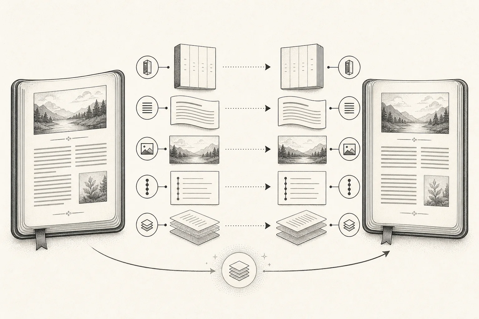 EPUB 的章节、段落、图片、目录和样式在翻译前后保持对应结构
